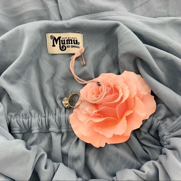 NWT Show Me Your Mumu Kendall Boho Blue‎ Maxi Dress - Picture 11 of 13